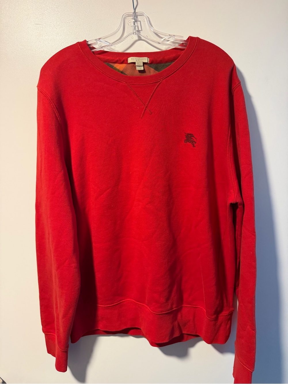 Burberry Red Men's Crewneck Sweatshirt